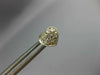 ESTATE .24CT DIAMOND 14K WHITE GOLD ROUND CLASSIC PAVE HEART LOVE EARRINGS #1790