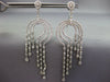EXTRA LARGE 4.50CT DIAMOND 14K WHITE GOLD HORSE SHOE CHANDELIER HANGING EARRINGS
