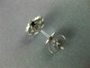 ESTATE LARGE .66CT DIAMOND 18K WHITE GOLD 3D CIRCULAR CLUSTER HALO STUD EARRINGS