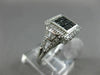 ESTATE WIDE 1.10CT WHITE & BLACK DIAMOND 14K WHITE GOLD SQUARE FILIGREE FUN RING