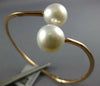 LARGE AAA SOUTH SEA PEARL 18KT ROSE GOLD CLASSIC 3D CRISS CROSS BANGLE BRACELET