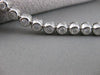 ESTATE 3.0CT ROUND DIAMOND 14K WHITE GOLD 3D CLASSIC BEZEL TENNIS BRACELET 11017