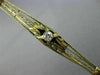 ANTIQUE LARGE .4CT OLD MINE DIAMOND 14K YELLOW GOLD FILIGREE VICTORIAN PIN 26164