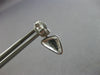 ESTATE .12CT DIAMOND 14KT WHITE GOLD 3D DOUBLE TRIANGULAR FUN HANGING EARRINGS
