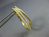 ESTATE WIDE .65CT DIAMOND 18KT YELLOW GOLD 3D CRISS CROSS OVAL CLIP ON EARRINGS