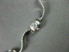ESTATE 1.20CT DIAMOND 14KT WHITE GOLD FLOATING WAVE BY THE YARD NECKLACE #7219