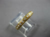 ESTATE .77CT DIAMOND 18KT YELLOW GOLD 3D ROUND ETERNITY WEDDING ANNIVERSARY RING