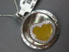 LARGE .42CT DIAMOND & AAA MOTHER OF PEARL 18KT WHITE GOLD CIRCULAR HEART PENDANT