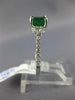 LARGE 1.73CT DIAMOND & AAA EMERALD 14KT WHITE GOLD DOUBLE FLOWER ENGAGEMENT RING