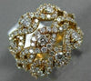 ESTATE LARGE 2.09CT ROUND DIAMOND 18KT ROSE GOLD 3D MULTI ROW INFINITY LOVE RING