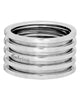 LARGE .57CT DIAMOND 18KT WHITE GOLD 3D MULTI ROW SEMI ETERNITY ANNIVERSARY RING