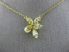 ESTATE GIA 1.57CT WHITE & FANCY YELLOW DIAMOND 18KT YELLOW GOLD FLOWER NECKLACE