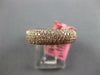 ESTATE 1.29CT DIAMOND 18K ROSE GOLD MULTI ROW PAVE 3/4 ETERNITY ANNIVERSARY RING