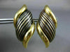 ESTATE EXTRA LARGE 18KT YELLOW GOLD LEAF SWIRL ITALIAN DESIGN CLIP ON EARRINGS