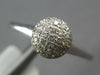 ESTATE .26CT DIAMOND 14KT WHITE GOLD 3D CLASSIC CIRCULAR ROUND DOME SHAPE RING