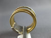 ESTATE WIDE .48CT DIAMOND 14KT 2 TONE GOLD MULTI ROW CRISS CROSS WOVEN LOVE RING
