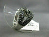 ESTATE WIDE 3.39CTW BLACK DIAMOND 14KT WHITE GOLD INFINITY FUN RING