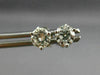 ESTATE .78CT DIAMOND 14K WHITE GOLD CLASSIC 3 PRONG MARTINI STUD EARRINGS #26372