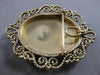 ANTIQUE ART NOUVEAU DIAMOND RUBY 14K GOLD LADY CAMEO FILIGREE PIN PENDANT #21228