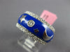 WIDE 1.3CT DIAMOND & BLUE ENAMEL 18K WHITE GOLD STAR & MOON ETERNITY ETOILE RING