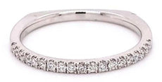 .19CT DIAMOND 18K WHITE GOLD SHARED PRONG SEMI ETERNITY WEDDING ANNIVERSARY RING