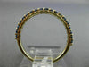 ESTATE .48CT AAA SAPPHIRE 14K YELLOW GOLD SEMI ETERNITY WEDDING ANNIVERSARY RING