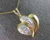 ESTATE .26CT DIAMOND 14K WHITE & YELLOW GOLD CLASSIC HEART PAVE FLOATING PENDANT