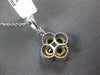 .50CT DIAMOND & AAA EMERALD 18KT TWO TONE GOLD 4 LEAF CLOVER FLOWER LOVE PENDANT