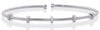ESTATE .33CT DIAMOND 14KT WHITE GOLD 3D FLEXIBLE MULTI BAR FUN BANGLE BRACELET