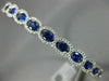 2.61CT DIAMOND & AAA SAPPHIRE 18KT WHITE GOLD OVAL SEMI ETERNITY BANGLE BRACELET