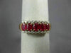 ESTATE 1.30CT DIAMOND & AAA OVAL RUBY 14KT YELLOW GOLD WEDDING ANNIVERSARY RING