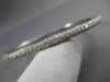 ANTIQUE 2.20CT DIAMOND 18KT WHITE GOLD PAVE SEMI ETERNITY BANGLE BRACELET #9328