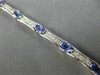 ESTATE 4.29CT DIAMOND & AAA TANZANITE 14KT WHITE GOLD 3D BAMBOO TENNIS BRACELET