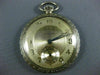 ANTIQUE LARGE HAMPDEN 14KT WHITE GOLD FILLED ROUND FILIGREE POCKET WATCH #26634