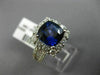 LARGE 2.23CT ROUND & BAGUETTE DIAMOND & SAPPHIRE 18KT WHITE GOLD ENGAGEMENT RING