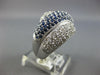 EXTRA LARGE 2.01CT DIAMOND & AAA SAPPHIRE 14KT WHITE GOLD PAVE ANNIVERSARY RING
