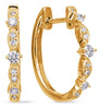.27CT DIAMOND 14KT YELLOW GOLD ROUND & MARQUISE SHAPE FILIGREE HANGING EARRINGS