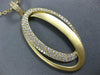 ESTATE LARGE .61CT DIAMOND 18KT YELLOW GOLD 3D OVAL LOVE KNOT FUN PENDANT