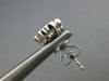 ESTATE LARGE 1.42CT DIAMOND 18KT WHITE GOLD CLUSTER BEZEL FLOWER STUD EARRINGS