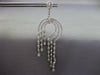 EXTRA LARGE 4.50CT DIAMOND 14K WHITE GOLD HORSE SHOE CHANDELIER HANGING EARRINGS