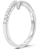 ESTATE .31CT DIAMOND 14KT WHITE GOLD 3D ROUND CLASSIC CRISS CROSS FUN RING