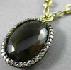 ANTIQUE LARGE 28.86CT FANCY DIAMOND & AAA SMOKY TOPAZ 14KT YELLOW GOLD NECKLACE