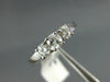 .64CT DIAMOND 14KT WHITE GOLD 3 STONE PAST PRESENT FUTURE ENGAGEMENT RING #1569