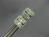 .54CT DIAMOND 18KT WHITE GOLD 3D ROUND & BAGUETTE CLUSTER SQUARE STUD EARRINGS
