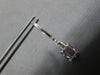 ESTATE 3.17CT DIAMOND & AAA AMETHYST 14KT WHITE GOLD LEVERBACK HANGING EARRINGS
