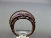 WIDE 4.60CT DIAMOND & AAA AMETHYST 14K ROSE GOLD OVAL & ROUND CRISS CROSS RING