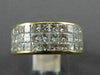 ESTATE WIDE 3.30CT PRINCESS CUT DIAMOND 18KT YELLOW GOLD ANNIVERSARY RING #21678