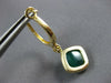 5.3CT DIAMOND & AAA AGOT 14KT YELLOW GOLD HALO SQUARE LEVERBACK HANGING EARRINGS
