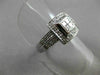 ESTATE WIDE .50CT DIAMOND 14K WHITE GOLD FILIGREE CLUSTER ENGAGEMENT RING #21529