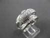 ESTATE LARGE 1.50CT DIAMOND 18KT WHITE GOLD 3D PRINCESS & ROUND COCKTAIL RING